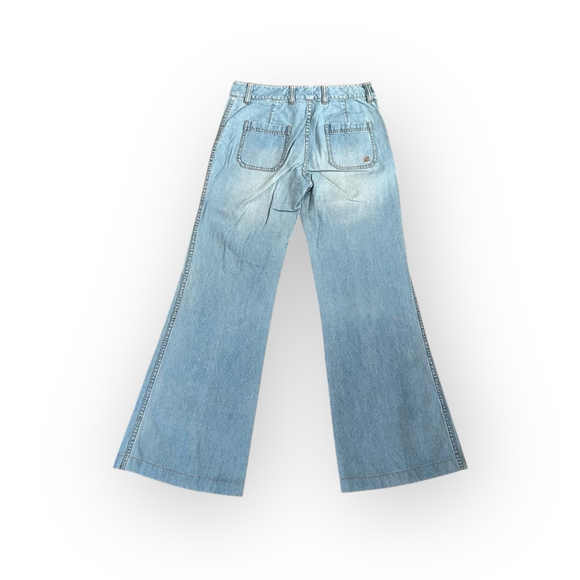 3.1 Phillip Lim Women’s Wide Leg Carpenter Jeans Size 2 Light Wash 100% Cotton - Picture 5 of 11